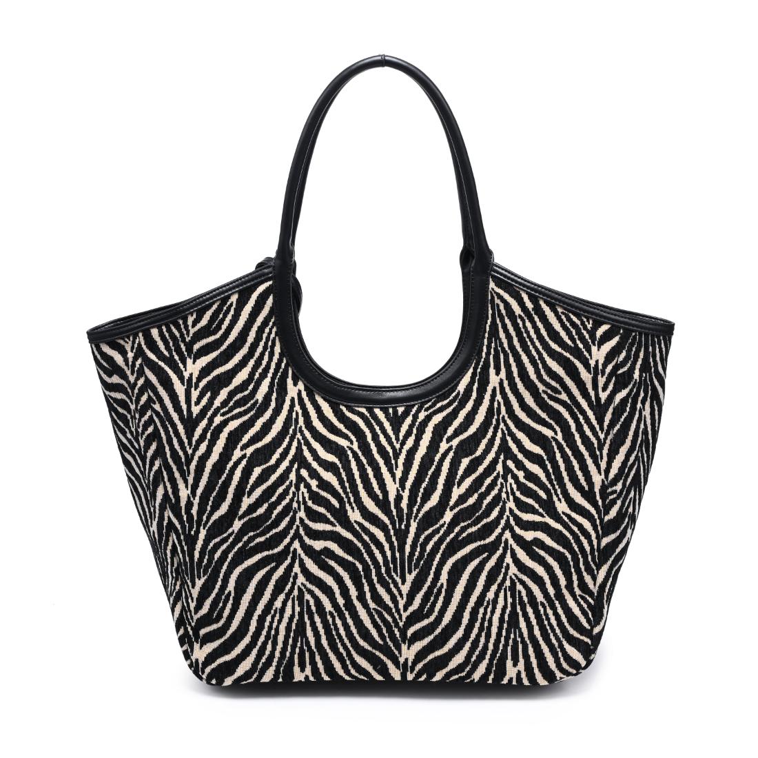 Moda Luxe Delilah - Zebra Tote 842017142805 View 7 | Black Beige