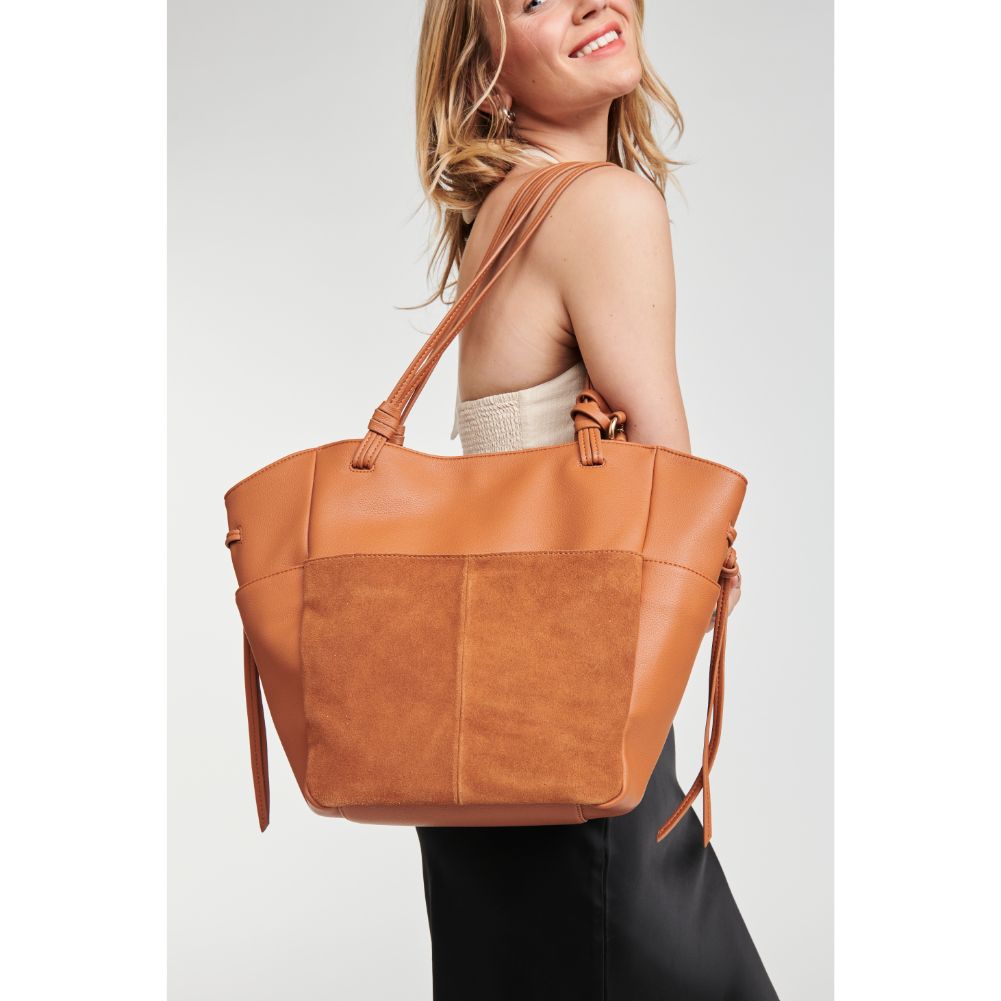 Woman wearing Tan Moda Luxe Chloe Hobo 842017126898 View 1 | Tan