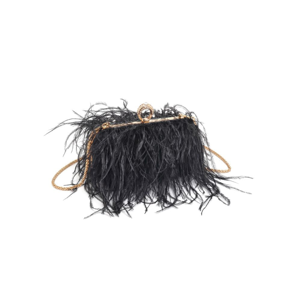 Woman wearing Black Moda Luxe Harlow Evening Bag 842017131519 View 6 | Black