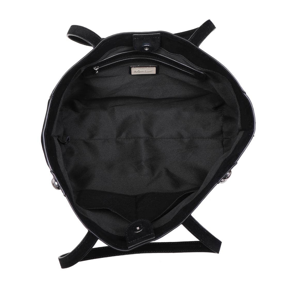 Woman wearing Black Moda Luxe Karli Tote 842017139904 View 9 | Black