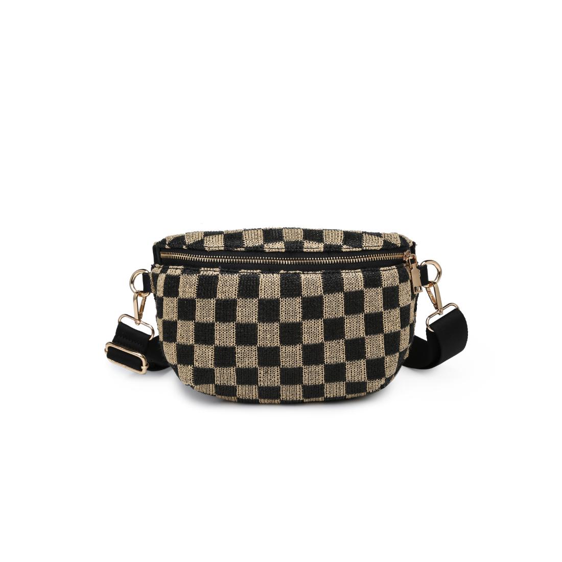 Product Image of Moda Luxe Gizelle - Large Checker Belt Bag 842017141044 View 1 | Black Natural