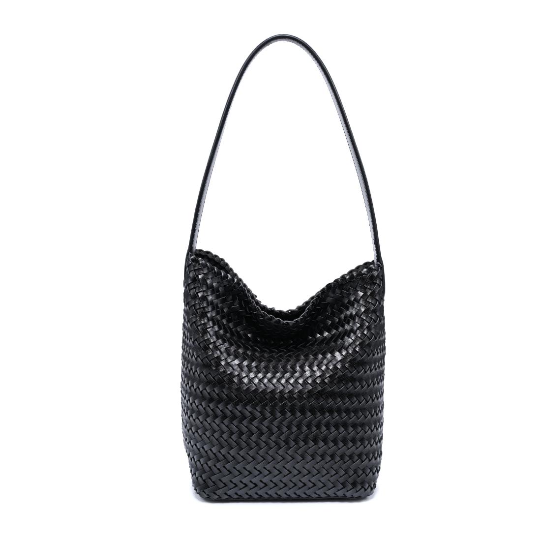 Woman wearing Black Moda Luxe Viva Tote 842017140900 View 7 | Black