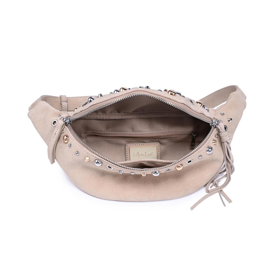 Woman wearing Natural Moda Luxe Star Belt Bag 842017140627 View 9 | Natural