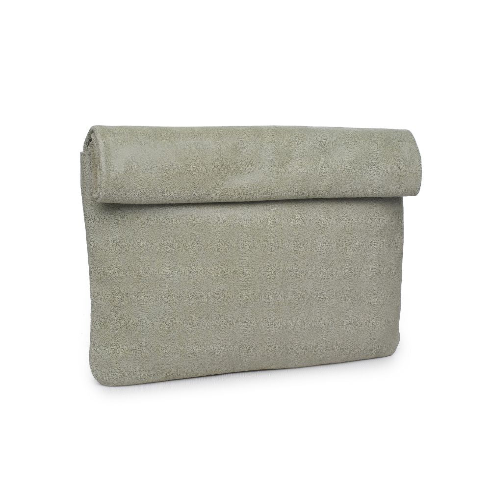 Product Image of Moda Luxe Gianna Metallic Clutch 842017115373 View 6 | Olive