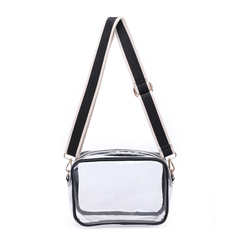 Woman wearing Clear Black Moda Luxe Christina Crossbody 842017133520 View 7 | Clear Black