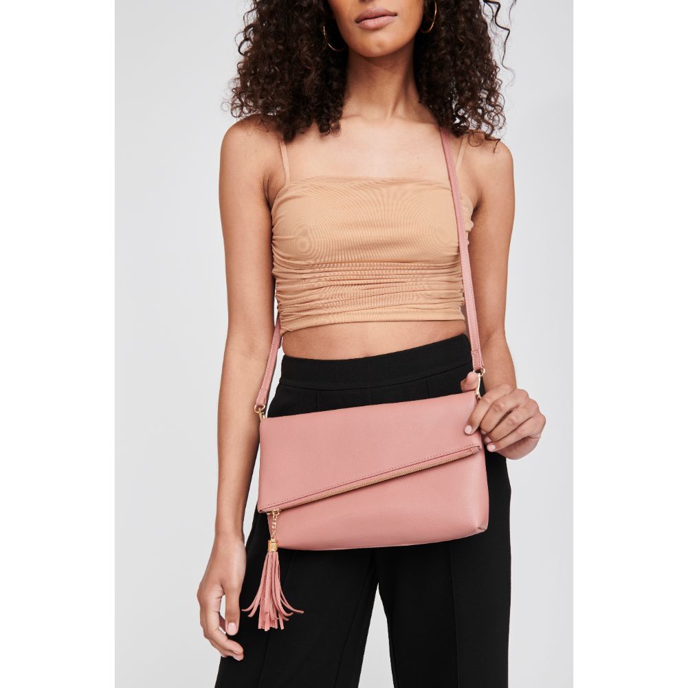 Woman wearing Blush Moda Luxe Maribel Crossbody 842017123491 View 1 | Blush