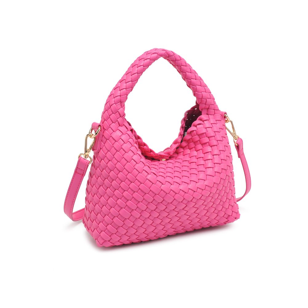 Woman wearing Pink Moda Luxe Jessamine Crossbody 842017132219 View 6 | Pink
