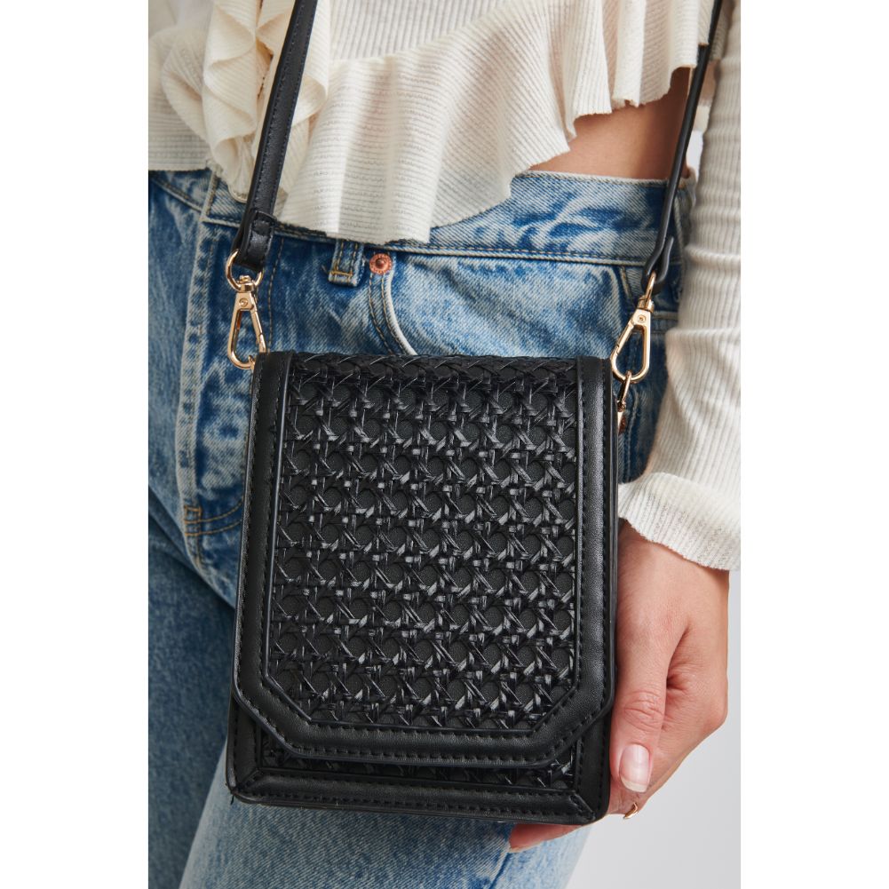 Woman wearing Black Moda Luxe Remi Crossbody 842017124139 View 4 | Black