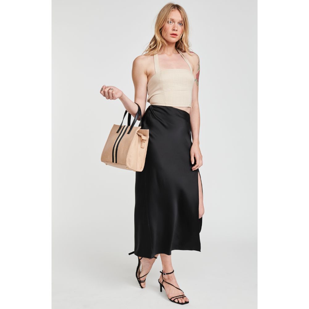 Woman wearing Natural Moda Luxe Jasmine Tote 842017127000 View 4 | Natural