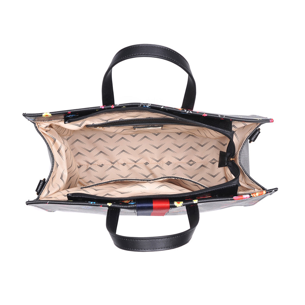 Product Image of Moda Luxe Julian Print Tote 842017118503 View 8 | Black