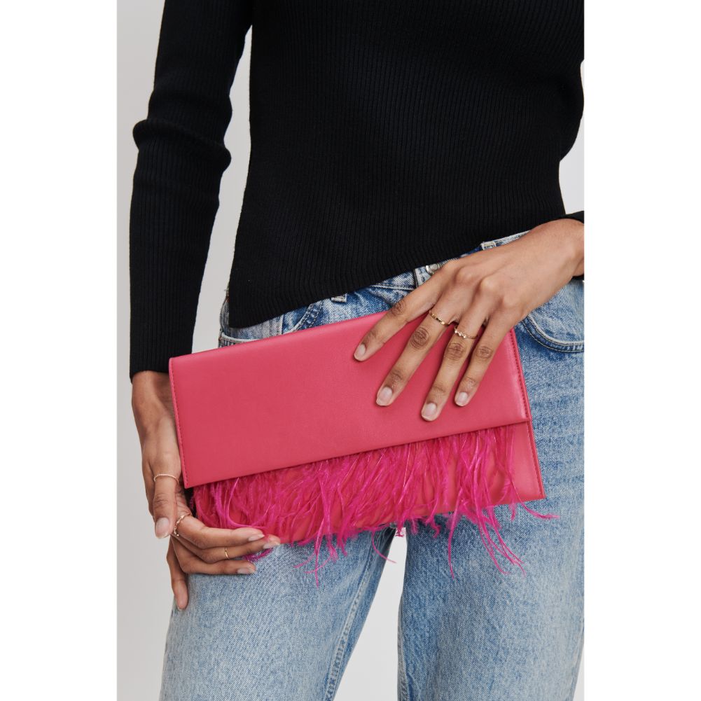 Woman wearing Hot Pink Sol and Selene Everlee Clutch 842017131151 View 4 | Hot Pink