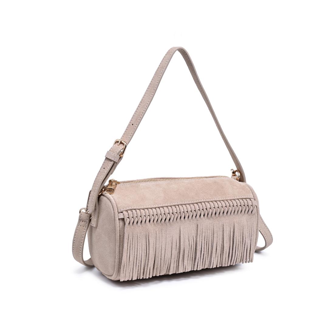 Woman wearing Natural Moda Luxe Emmi Shoulder Bag 842017140467 View 6 | Natural