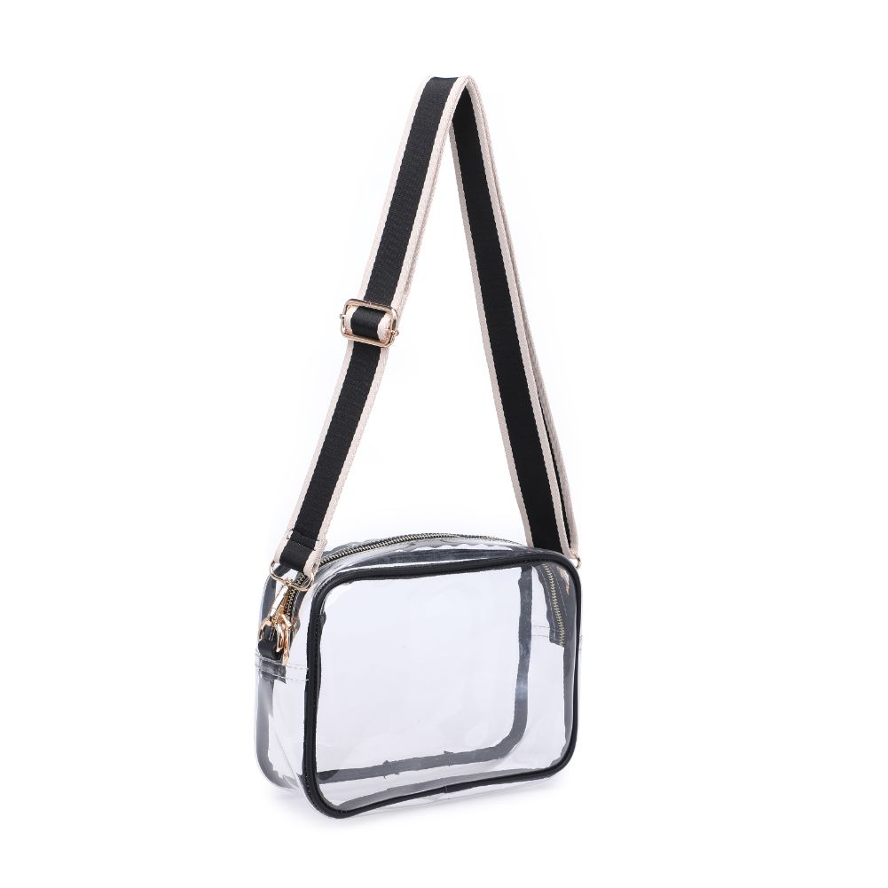 Woman wearing Clear Black Moda Luxe Christina Crossbody 842017133520 View 6 | Clear Black