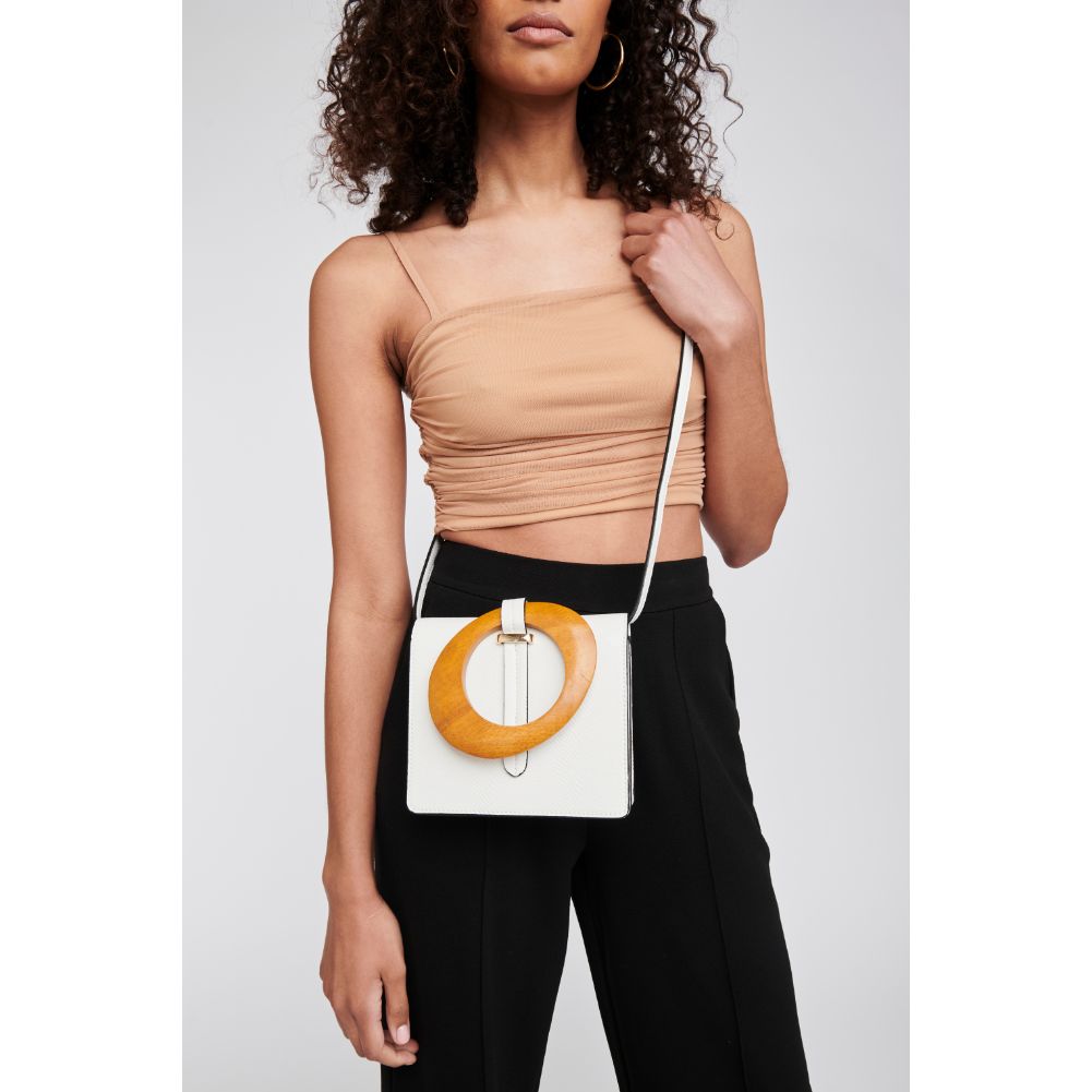Woman wearing White Moda Luxe Callie Crossbody 842017123910 View 1 | White