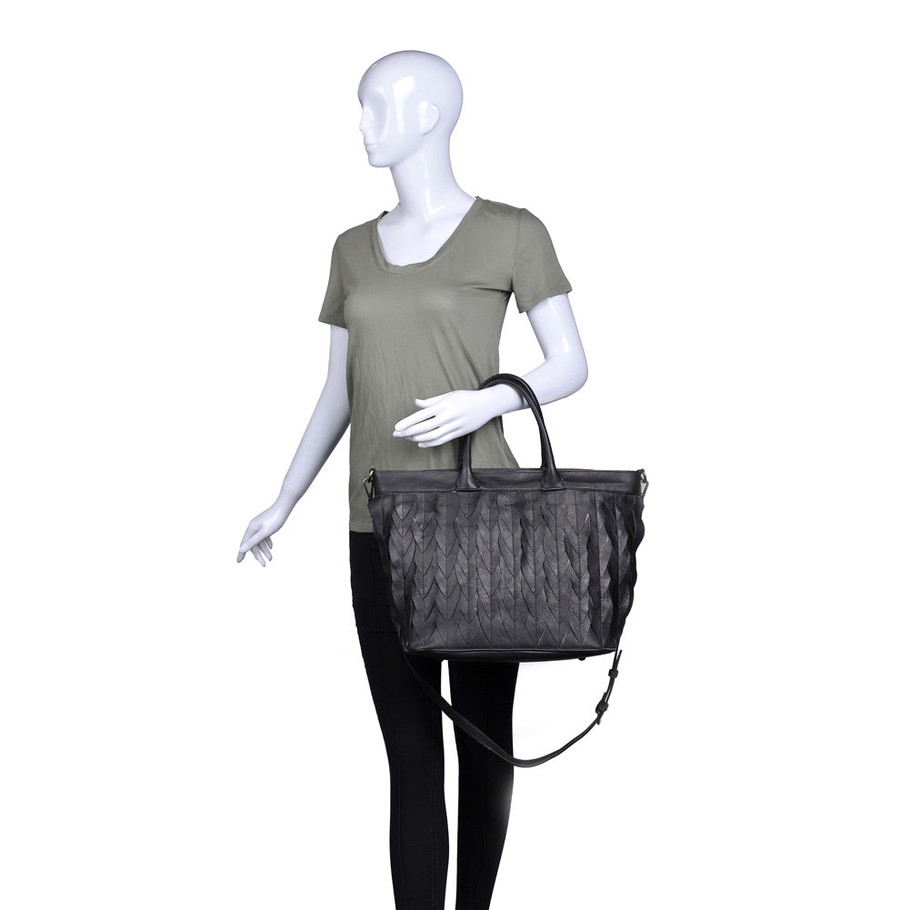 Product Image of Moda Luxe Rosa Satchel 842017119272 View 5 | Black