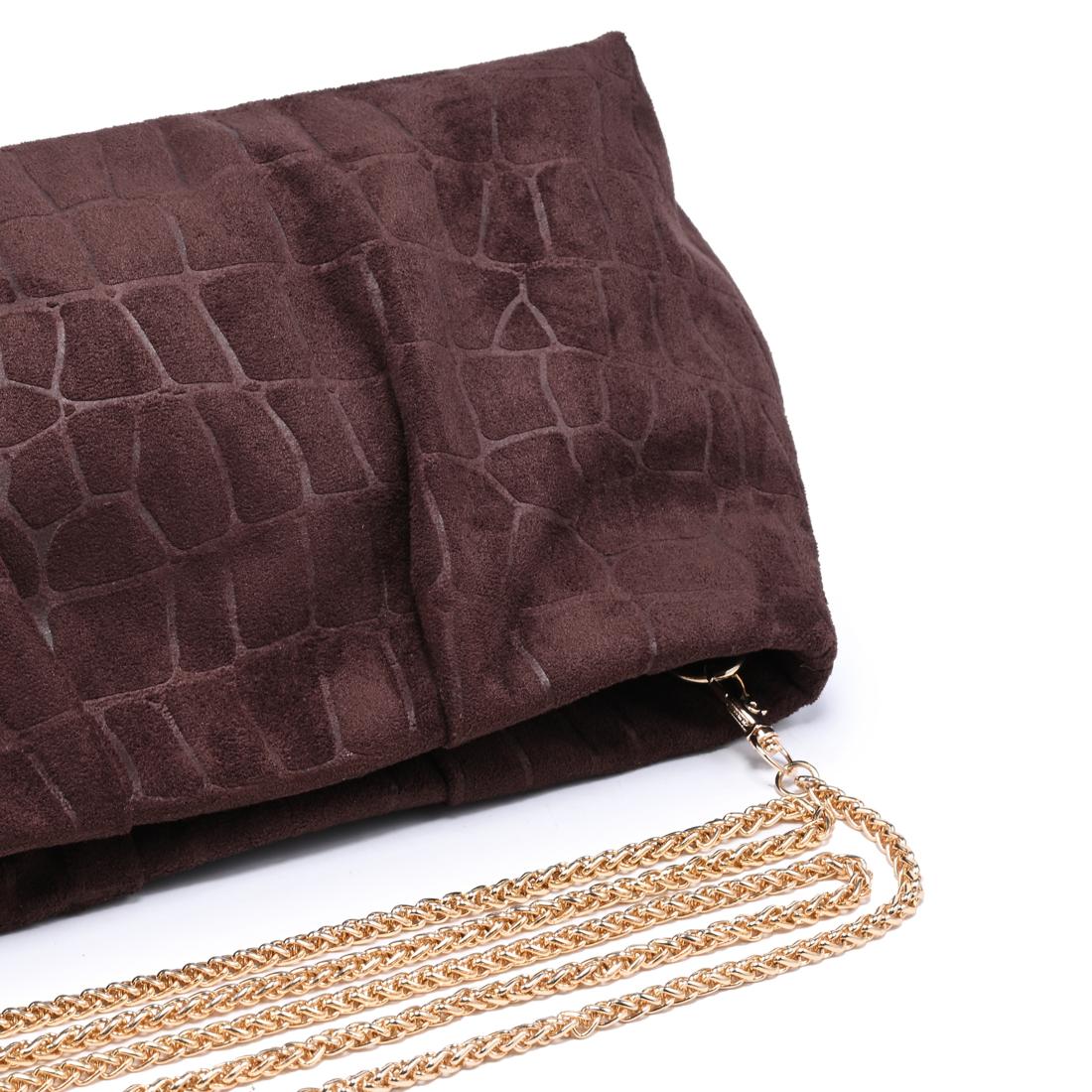 Moda Luxe Elva Croco Clutch 842017142270 View 8 | Chocolate