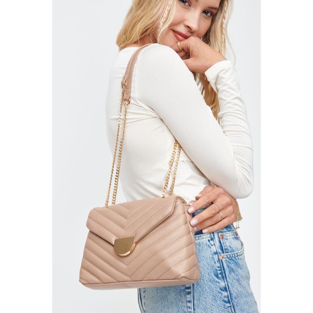 Woman wearing Natural Sol and Selene Nora Crossbody 842017130475 View 1 | Natural