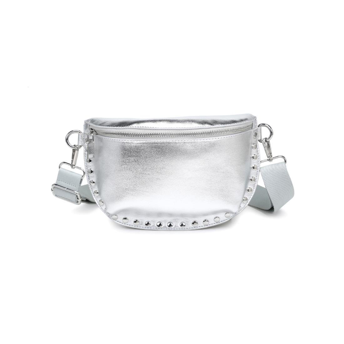 Product Image of Moda Luxe Gizelle - Metallic Belt Bag 842017141488 View 1 | Silver
