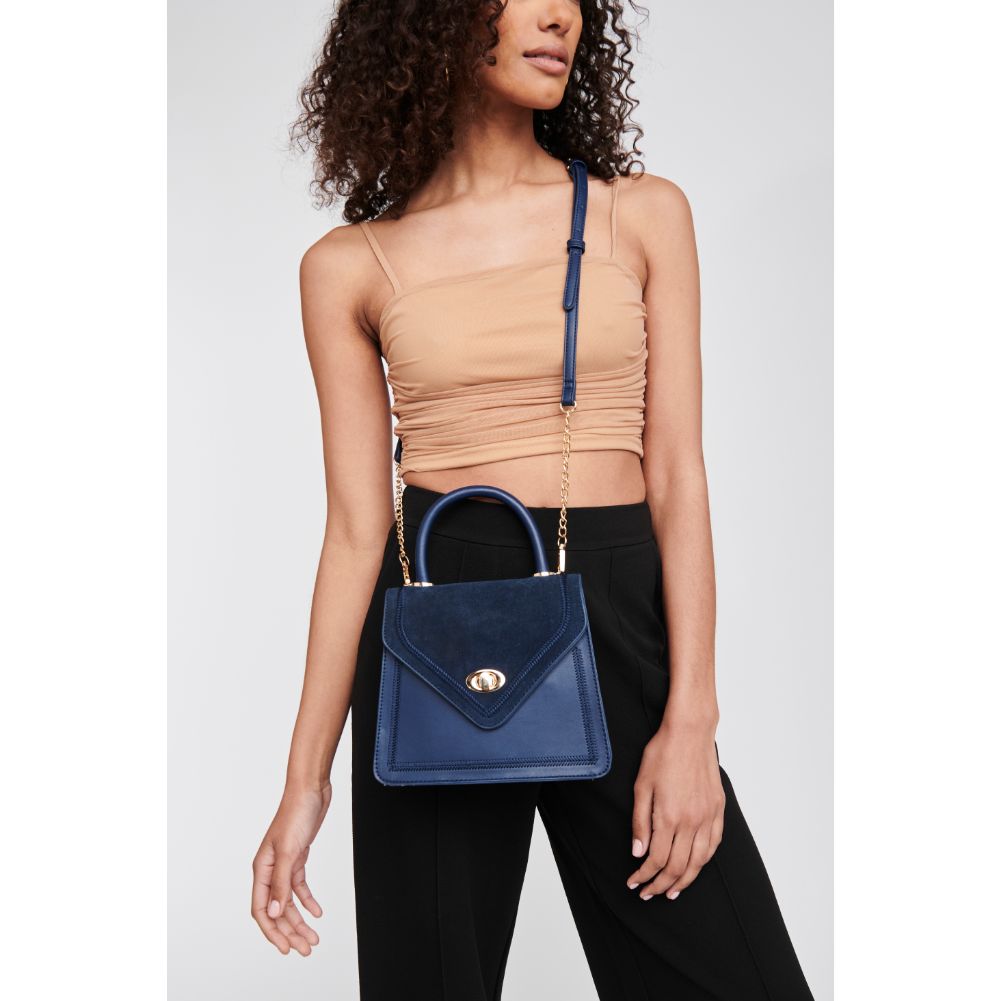 Woman wearing Midnight Moda Luxe Marie Crossbody 842017121220 View 1 | Midnight