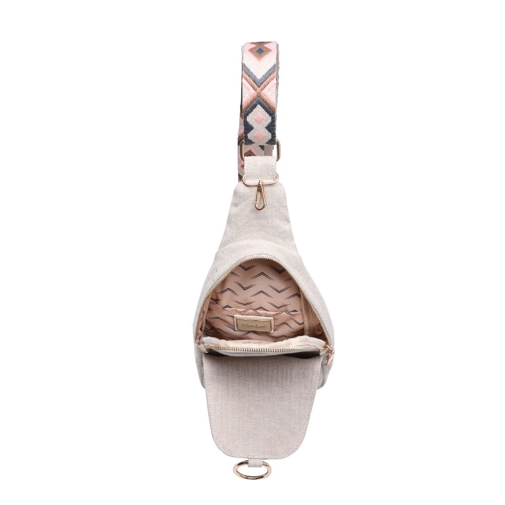 Product Image of Moda Luxe Regina Canvas Sling Backpack 842017131007 View 8 | Oatmeal