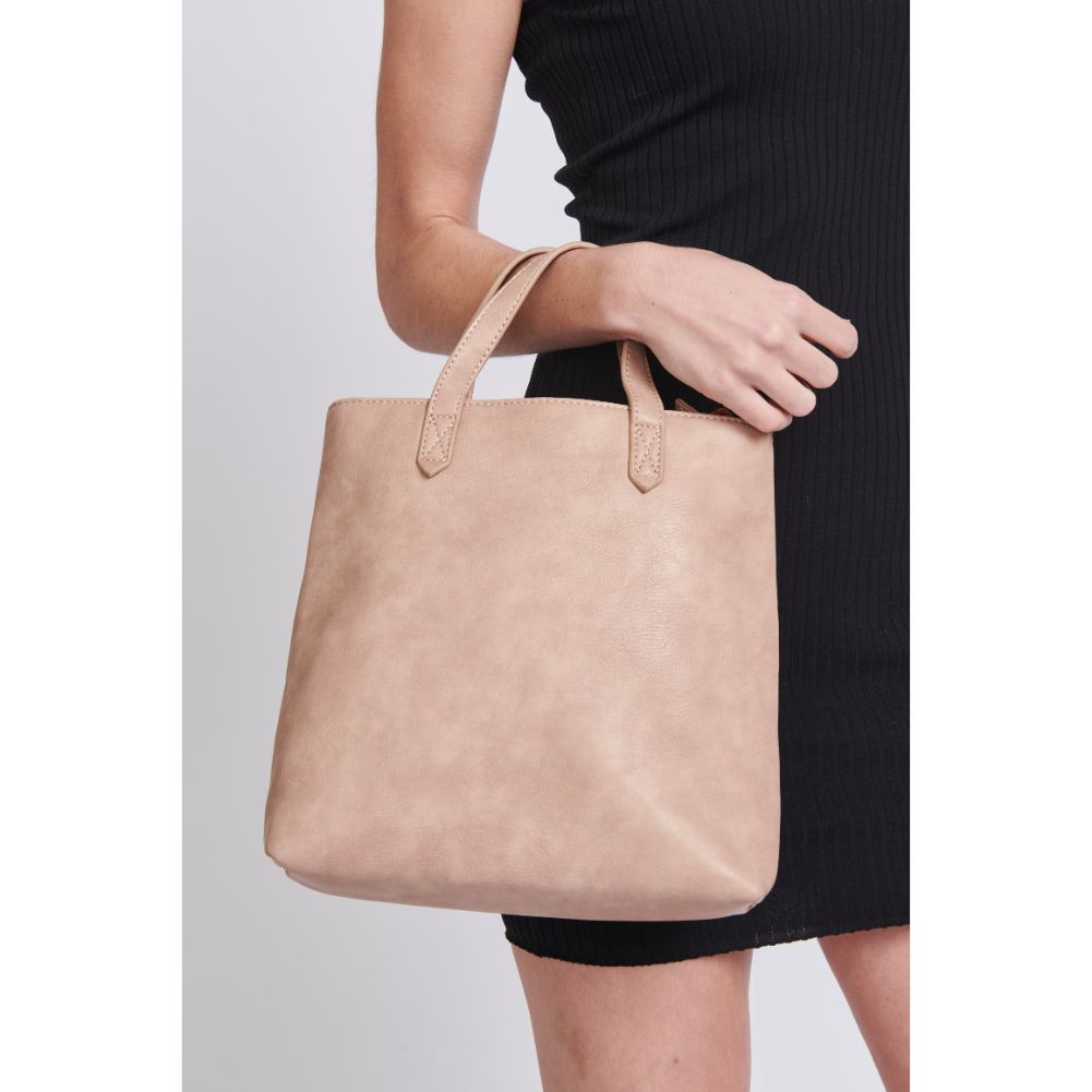 Woman wearing Putty Moda Luxe Selena Mini Tote 842017129110 View 4 | Putty