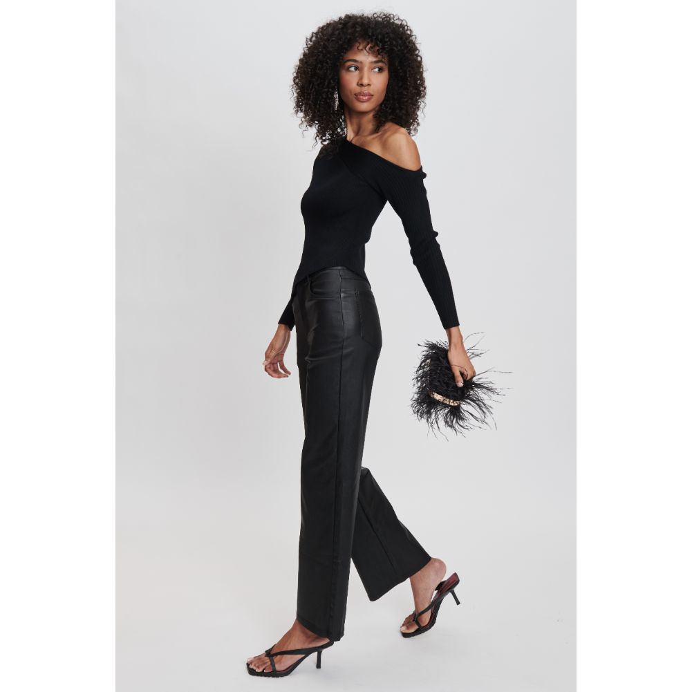 Woman wearing Black Sol and Selene Harlow Evening Bag 842017131519 View 2 | Black