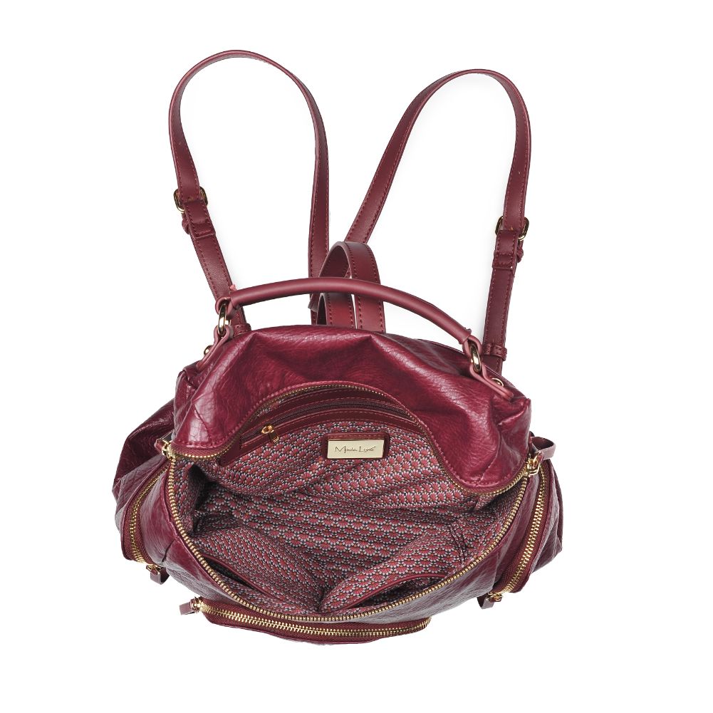 Product Image of Moda Luxe Sahara Backpack 842017122982 View 4 | Wine