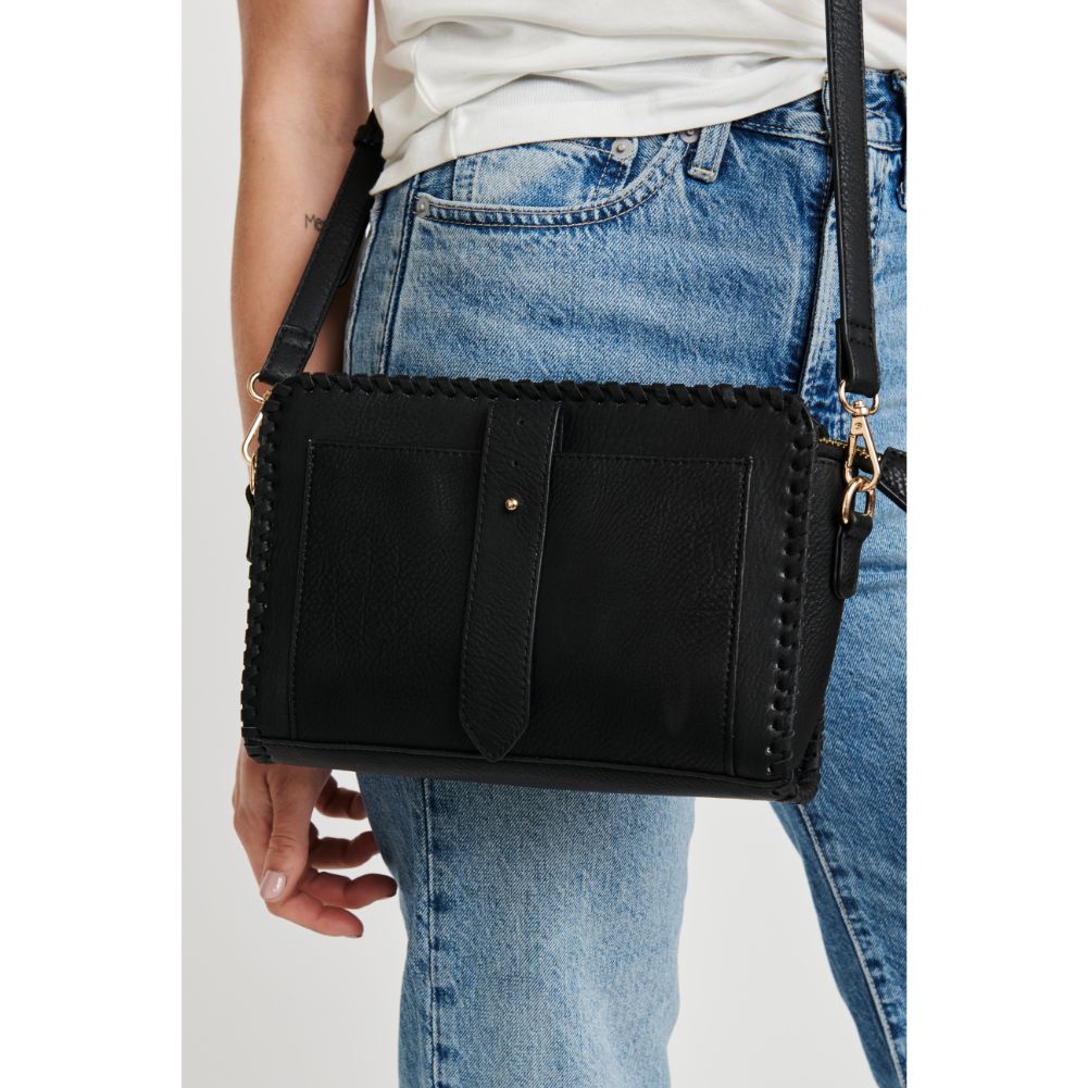 Woman wearing Black Moda Luxe Andy Crossbody 842017119579 View 2 | Black