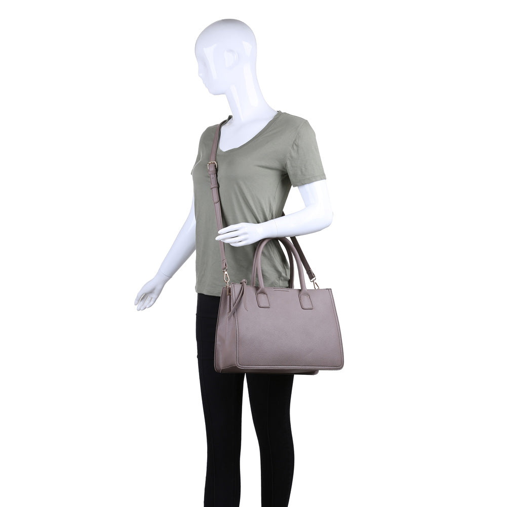 Product Image of Moda Luxe Amanda Satchel 842017116363 View 5 | Mushroom