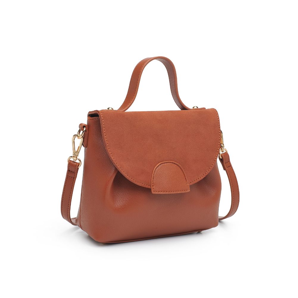 Woman wearing Tan Moda Luxe Alana Messenger 842017127123 View 6 | Tan