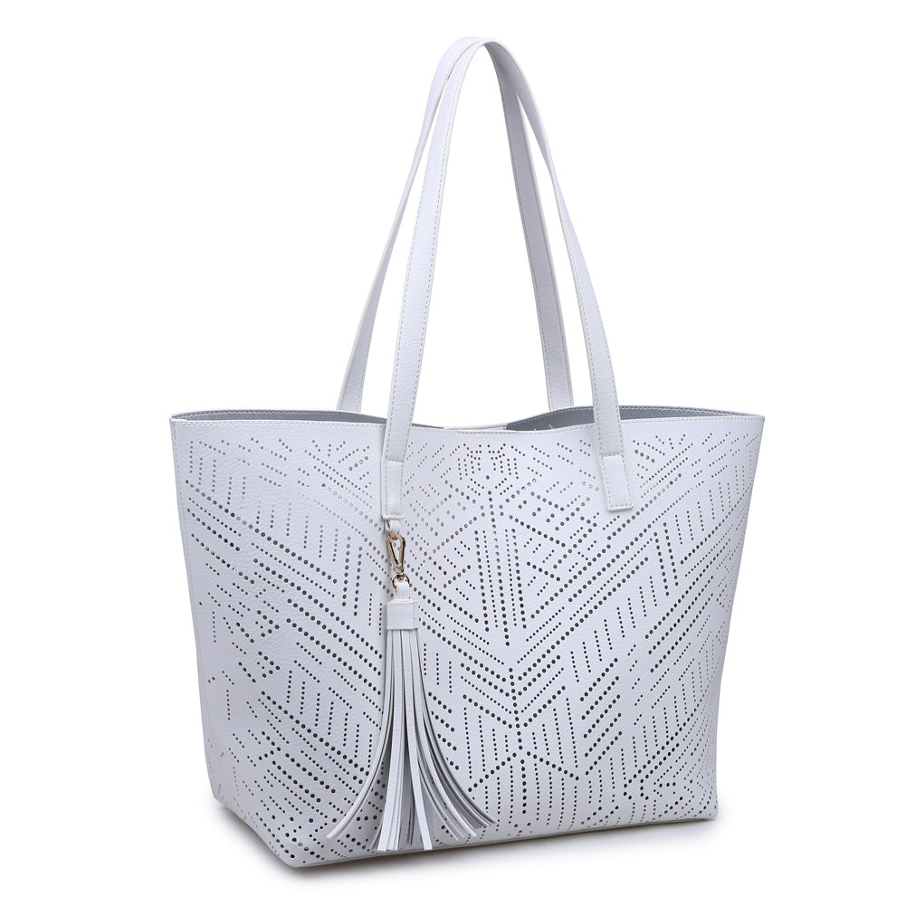 Product Image of Moda Luxe Wanderlust Tote 842017110958 View 2 | White