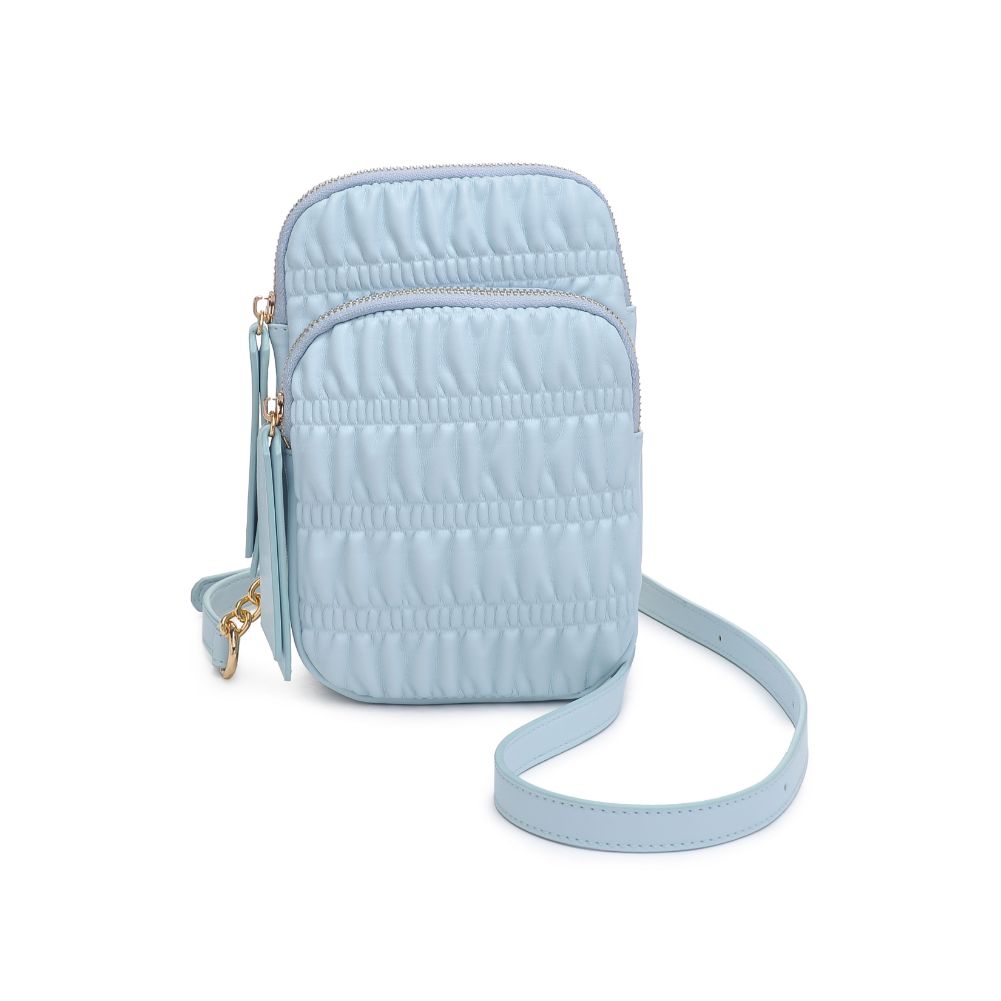 Woman wearing Sky Blue Moda Luxe Chantal Crossbody 842017131489 View 5 | Sky Blue