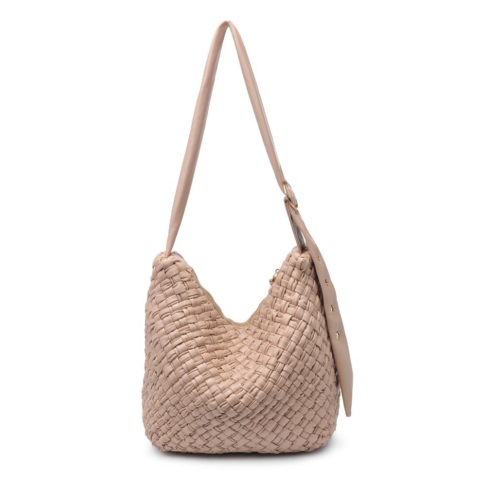 Woman wearing Natural Moda Luxe Classica Crossbody 842017135487 View 7 | Natural
