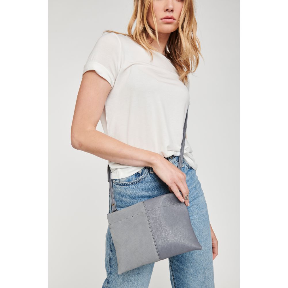Woman wearing Slate Moda Luxe Aston Crossbody 842017126331 View 1 | Slate