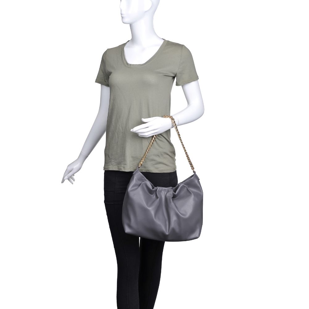 Moda Luxe Danica Women : Handbags : Hobo 842017126492 | Slate