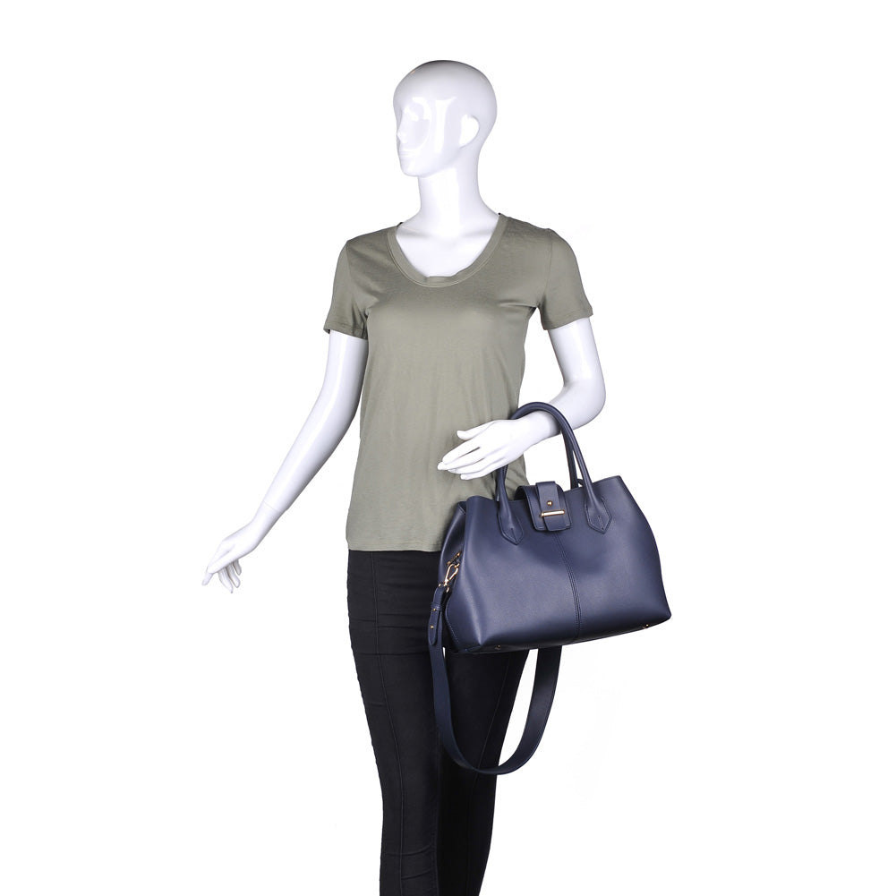 Moda Luxe Bianca Women : Handbags : Satchel 842017116790 | Navy
