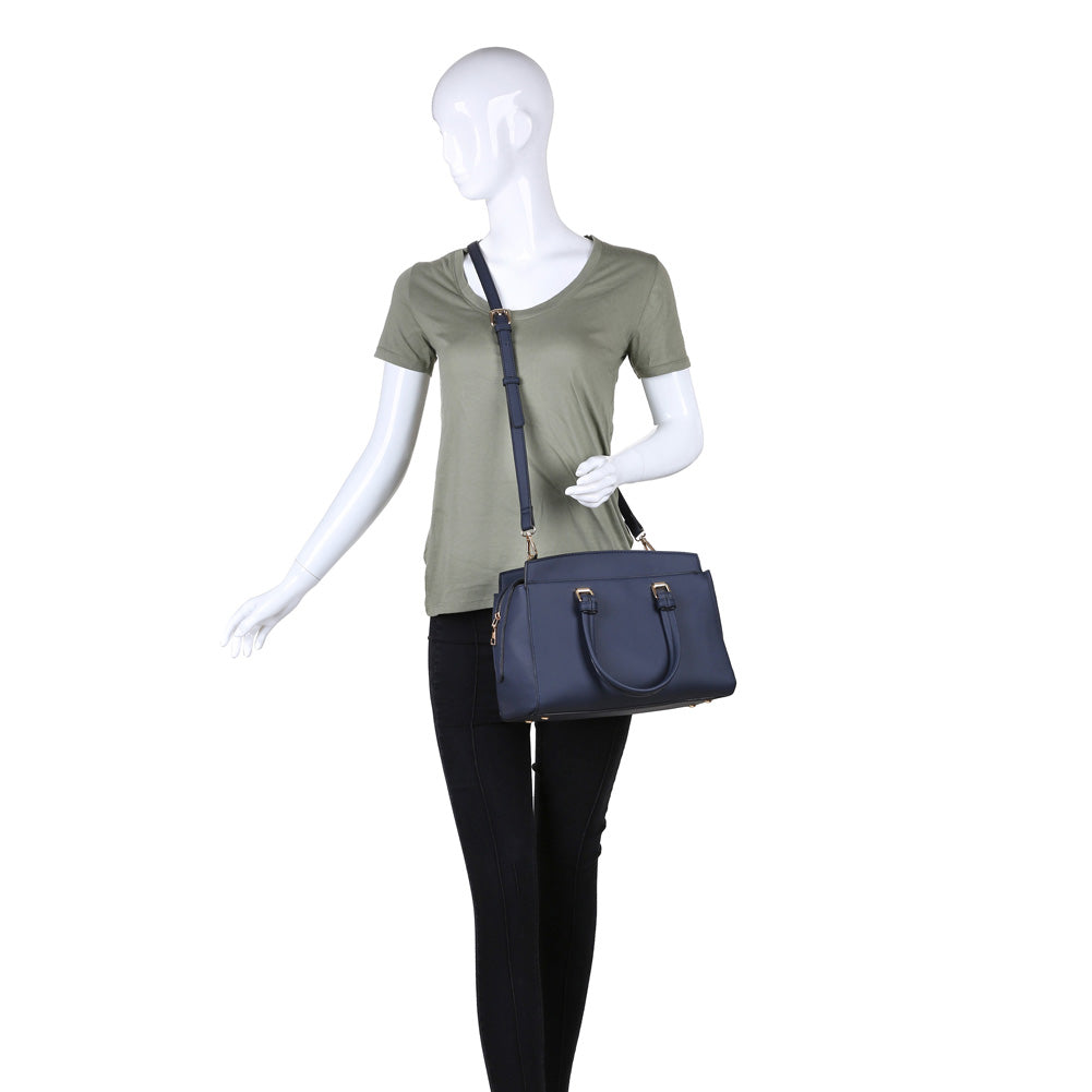 Moda Luxe Boston Women : Handbags : Satchel 842017115700 | Navy