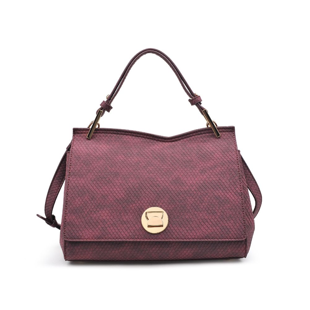 Moda Luxe Camila Snake Women : Handbags : Satchel 842017121633 | Oxblood