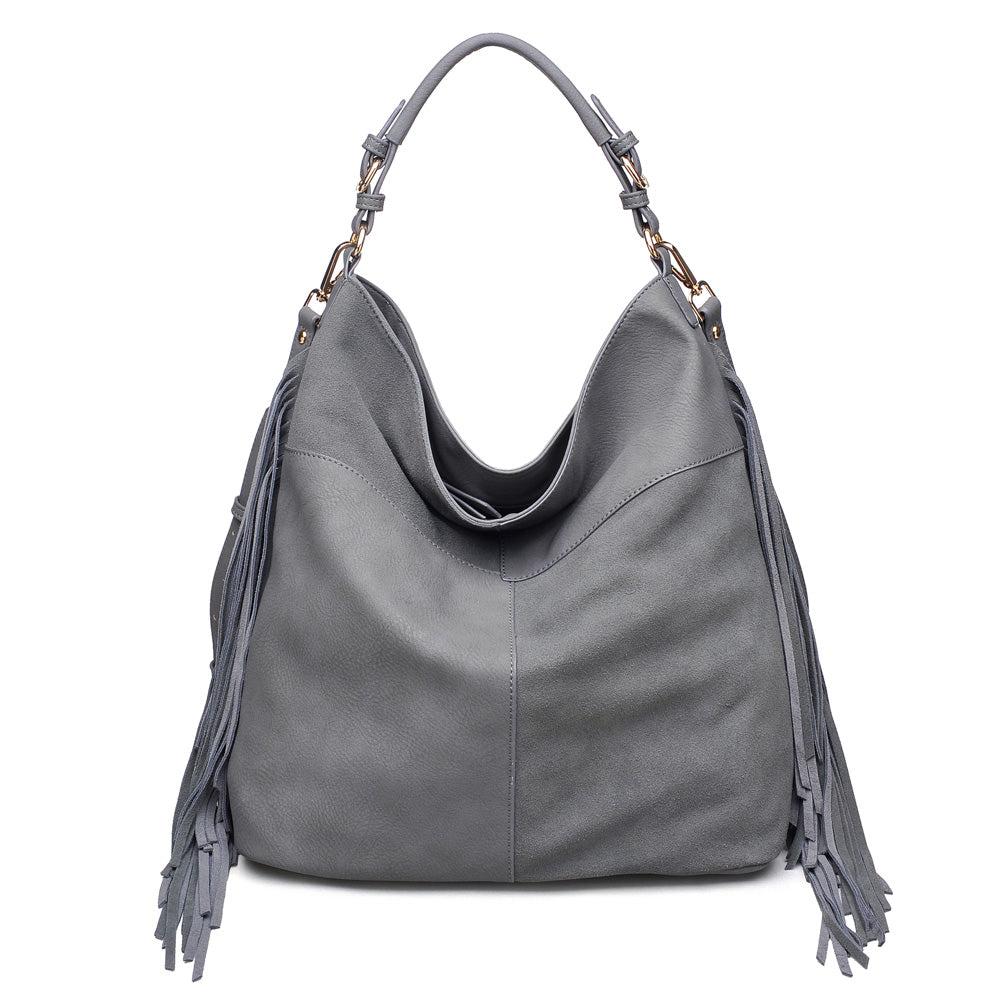 Moda Luxe Posh Women : Handbags : Hobo 842017101338 | Grey