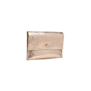 Moda Luxe Elle Crackle Metallic Women : S.L.G : Wallet 842017119852 | Gold