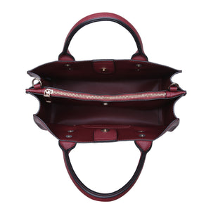 Moda Luxe Rockefeller Women : Handbags : Satchel 842017115564 | Burgundy