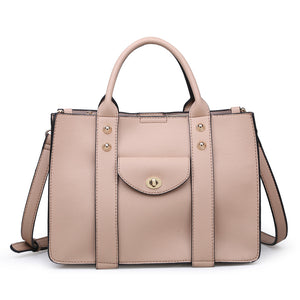Moda Luxe Rockefeller Women : Handbags : Satchel 842017115588 | Camel