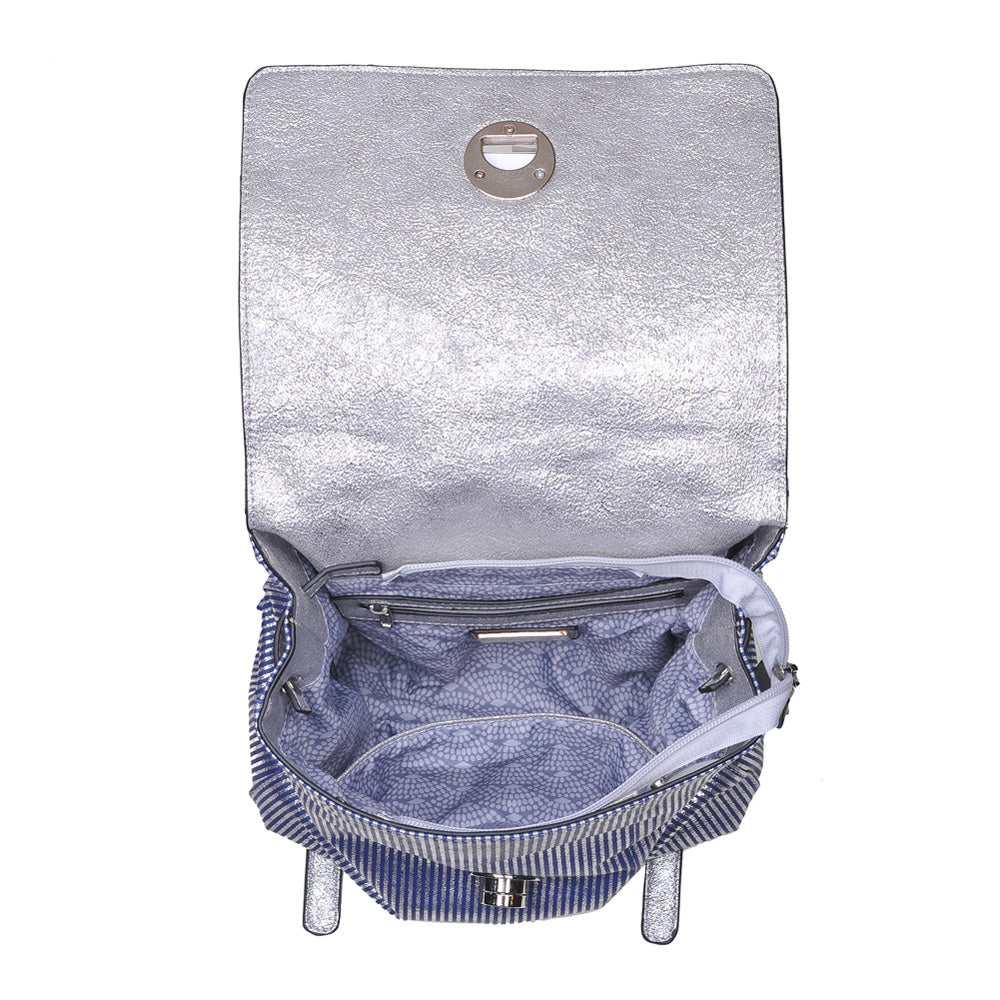 Moda Luxe Antoinette-Striped Women : Backpacks : Backpack 842017112105 | Blue