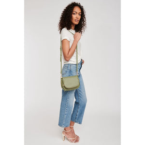 Woman wearing Sage Moda Luxe Diva Crossbody 842017127482 View 3 | Sage