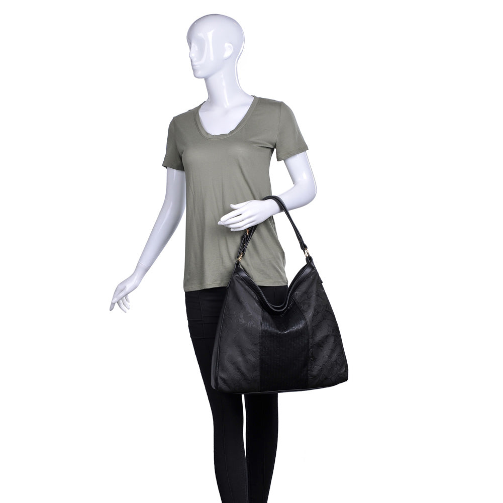 Moda Luxe Raena Women : Handbags : Hobo 842017118237 | Black