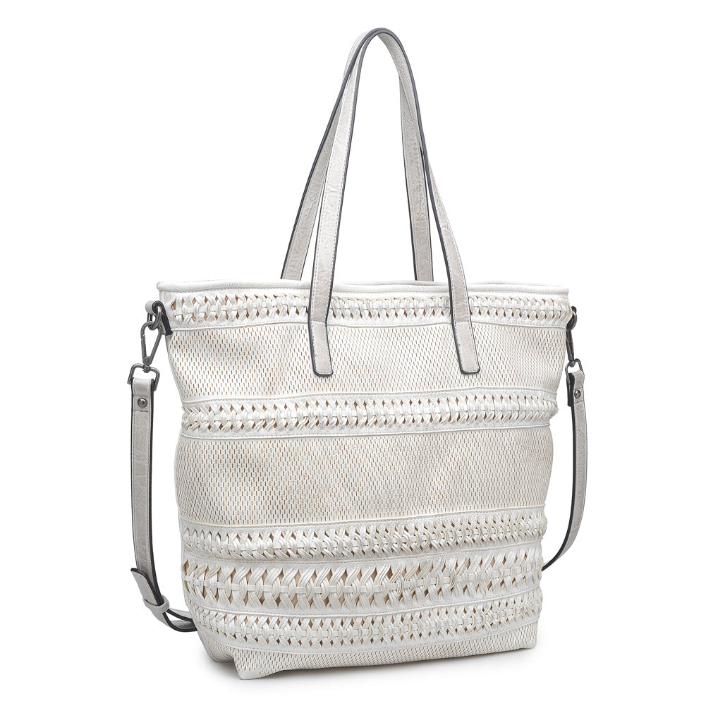Moda Luxe Magdelena Women : Handbags : Tote 842017113836 | White