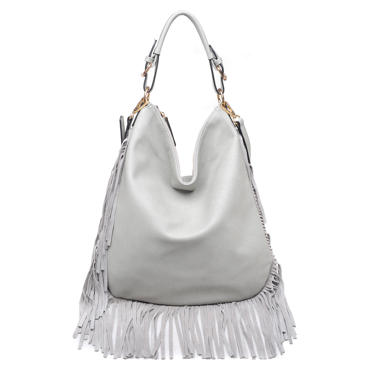 Moda Luxe Ely Pebble Women : Handbags : Hobo 819248018728 | Grey