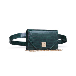 Moda Luxe Vera Croc Women : Crossbody : Belt Bag 842017115793 | Emerald