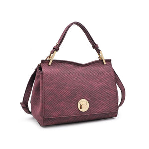 Moda Luxe Camila Snake Women : Handbags : Satchel 842017121633 | Oxblood