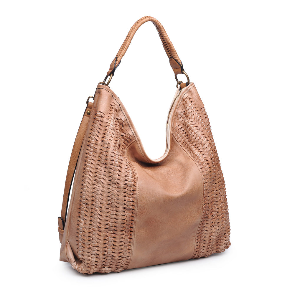 Moda Luxe Purse Women Brown Leather Suede Shoulder Bag Handbag Top Handle  Soft